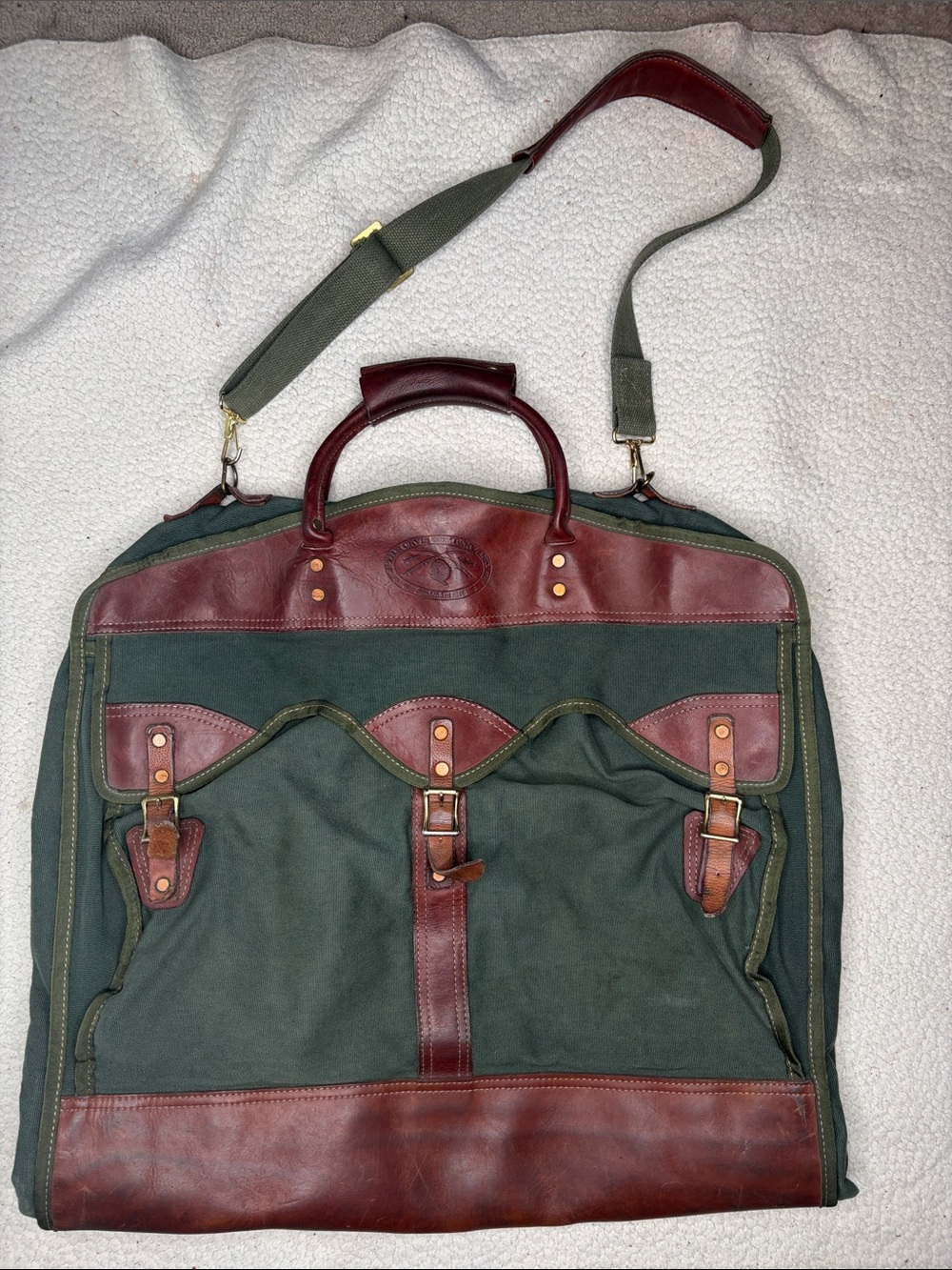 Vintage Orvis Green Battenkill Garment Bag